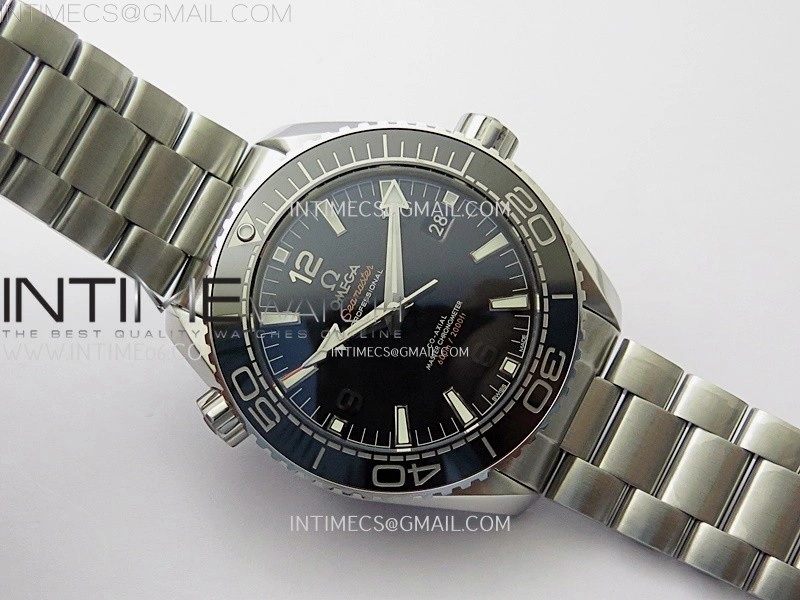 Planet Ocean 43.5mm Black Ceramic Bezel SS SCF 1:1 Best Edition Black Dial on SS Bracelet A8900